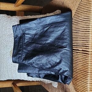 Chadwick's black leather pants, vintage, size 12